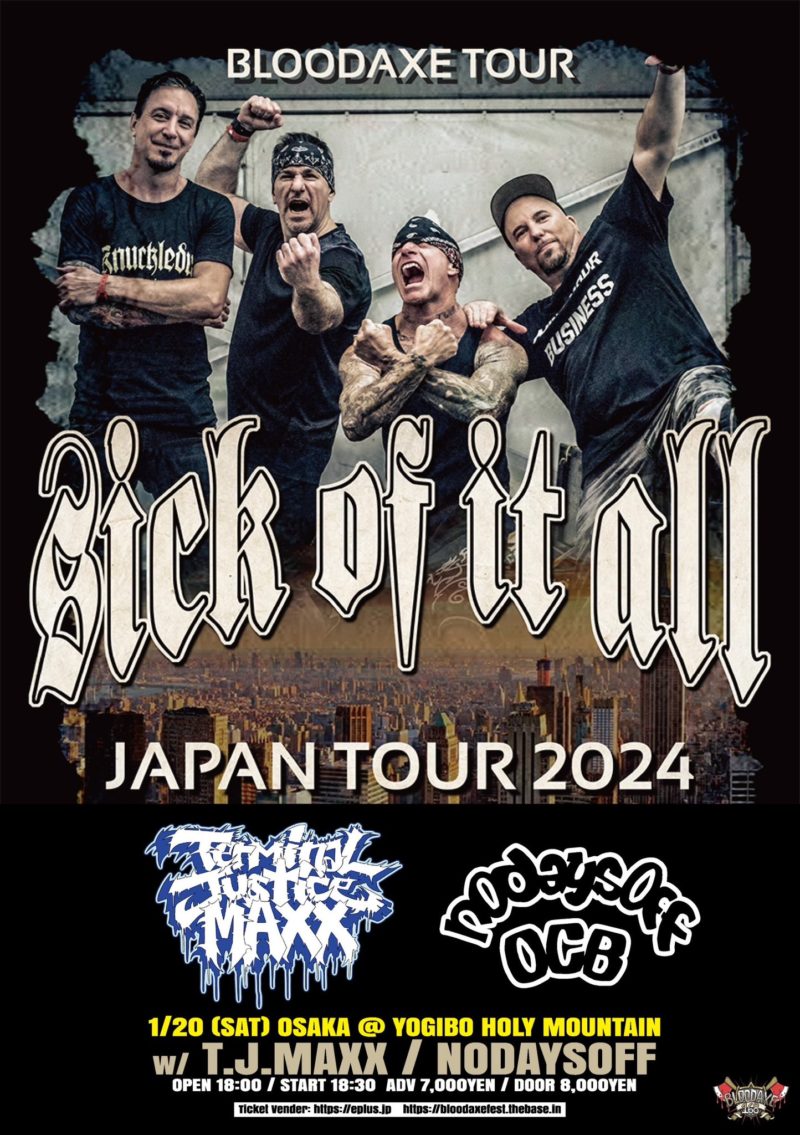 SICK OF IT ALL JAPAN TOUR 2024